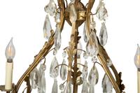 A Louis XV Style Gilt Bronze Six-Light Chandelier