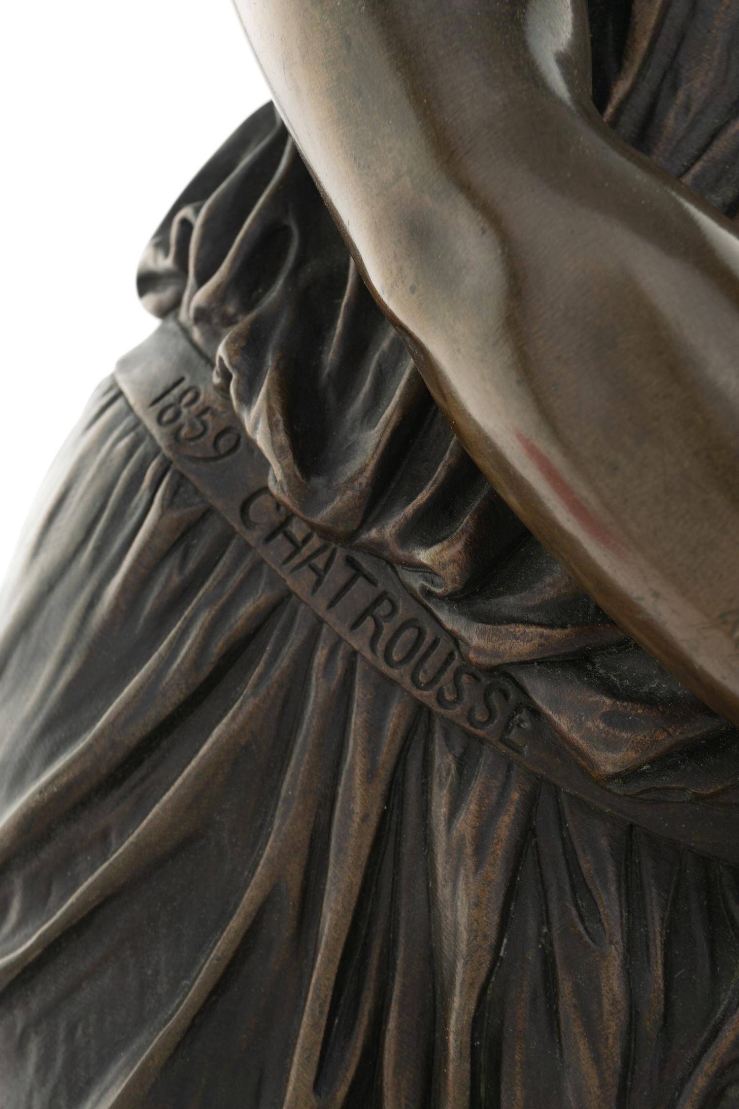 A Neoclassical Bronze Figure of a Woman
