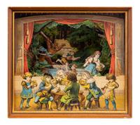 A Victorian Style Lithograph Diorama and Decoupage Picture