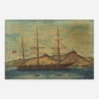 Anglo-American School 19th century Portrait of a British Ship
