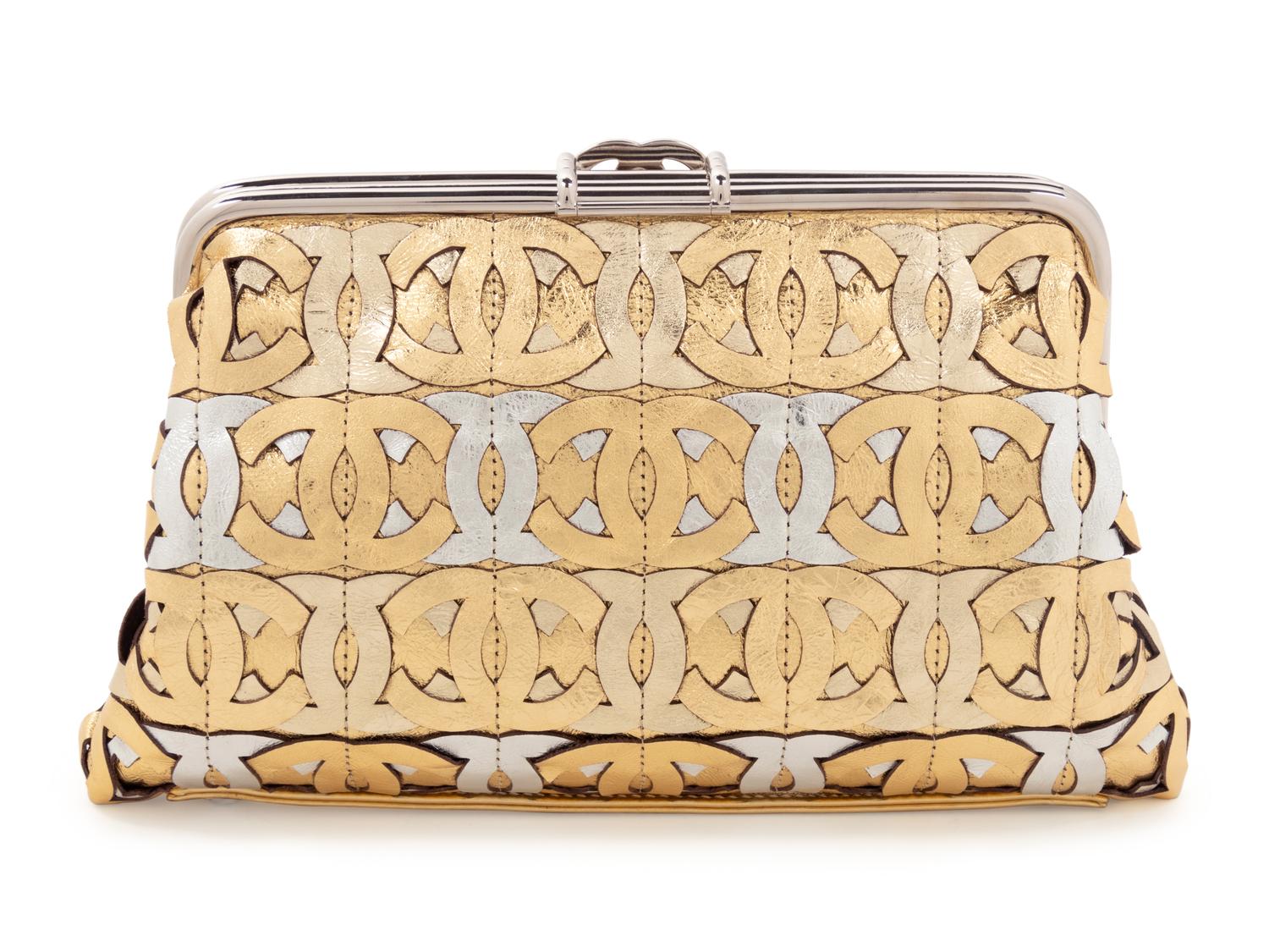 Chanel Die-Cut CC Metallic Leather Frame Clutch Bag, Spring 2008
