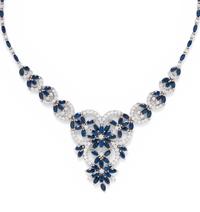SAPPHIRE AND DIAMOND NECKLACE