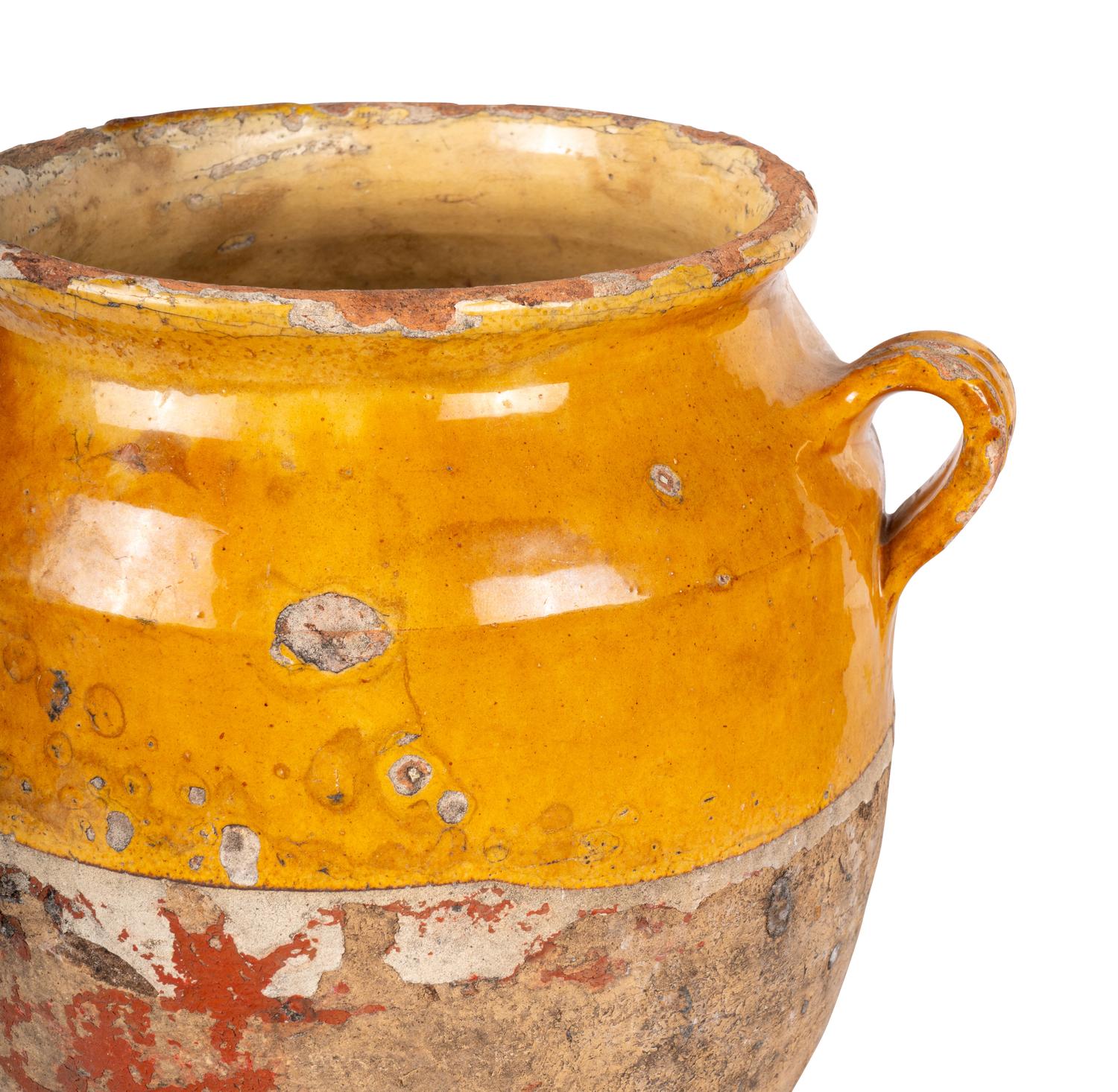 Seven French Glazed Terra Cotta Confit Jars