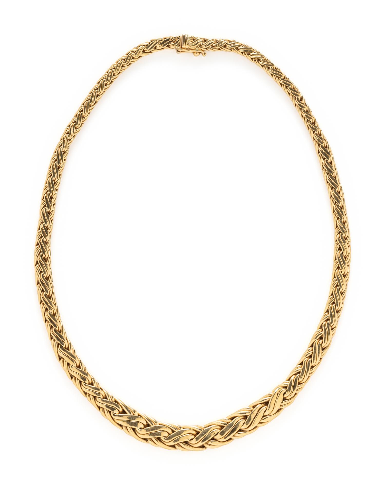 TIFFANY & CO., YELLOW GOLD NECKLACE