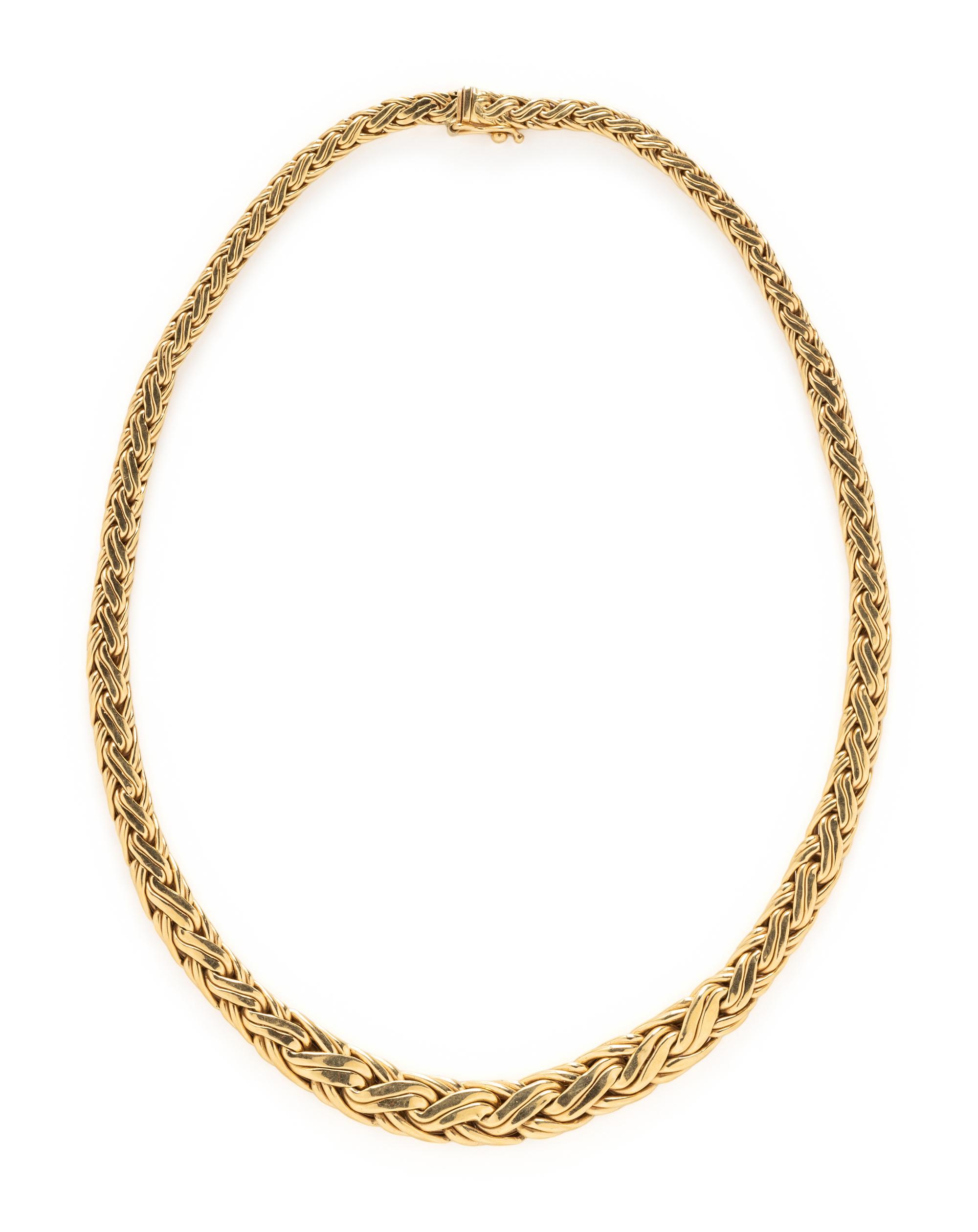 TIFFANY & CO., YELLOW GOLD NECKLACE