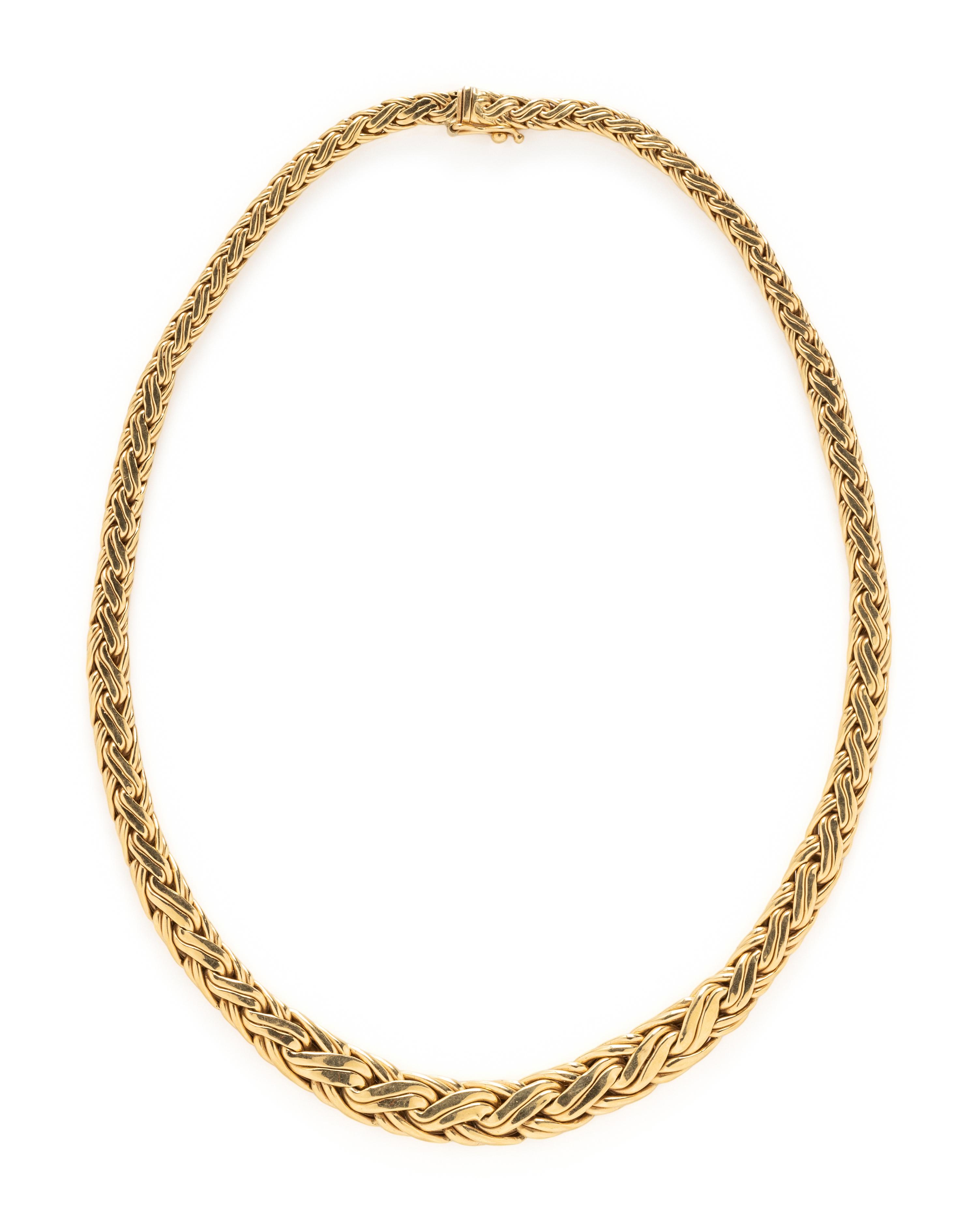 TIFFANY & CO., YELLOW GOLD NECKLACE