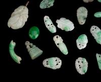 A Group of Chinese Jadeite Jewelry Pieces