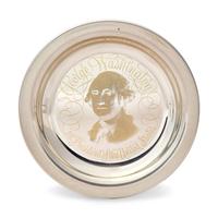 A Group of Twelve Franklin Mint 24K Gold Inlaid Sterling Presidential Plates, Circa 1976