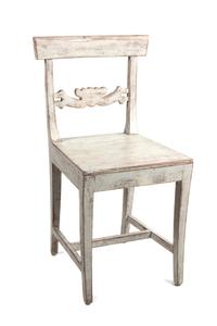 A Swedish White-Painted Secretary Chair Height 31 7/8 inches. — LATE 19TH/EARLY 20TH CENTURY