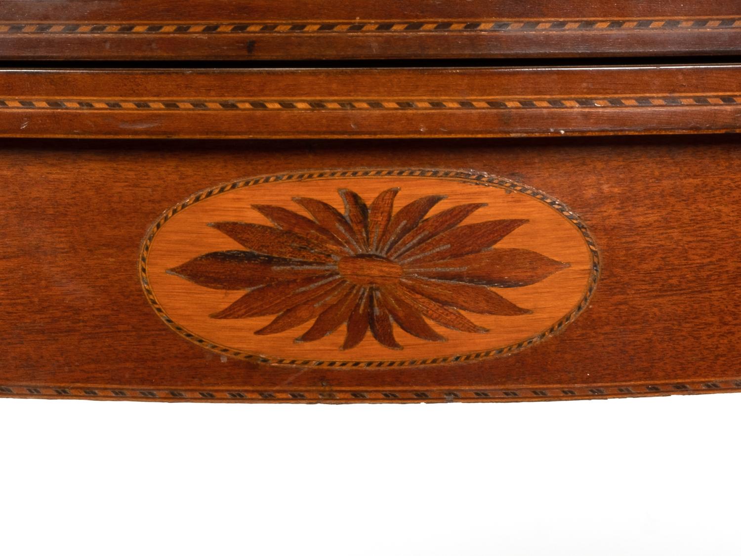 A Federal Style Mahogany and Marquetry Inlaid Game Table