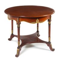 An Empire Style Gilt Bronze Mounted Mahogany Table