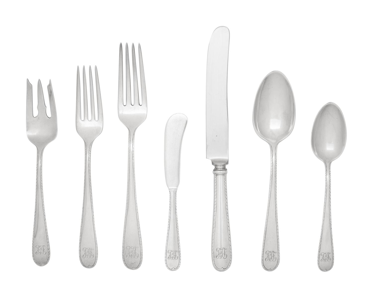 An American Silver Flatware Service