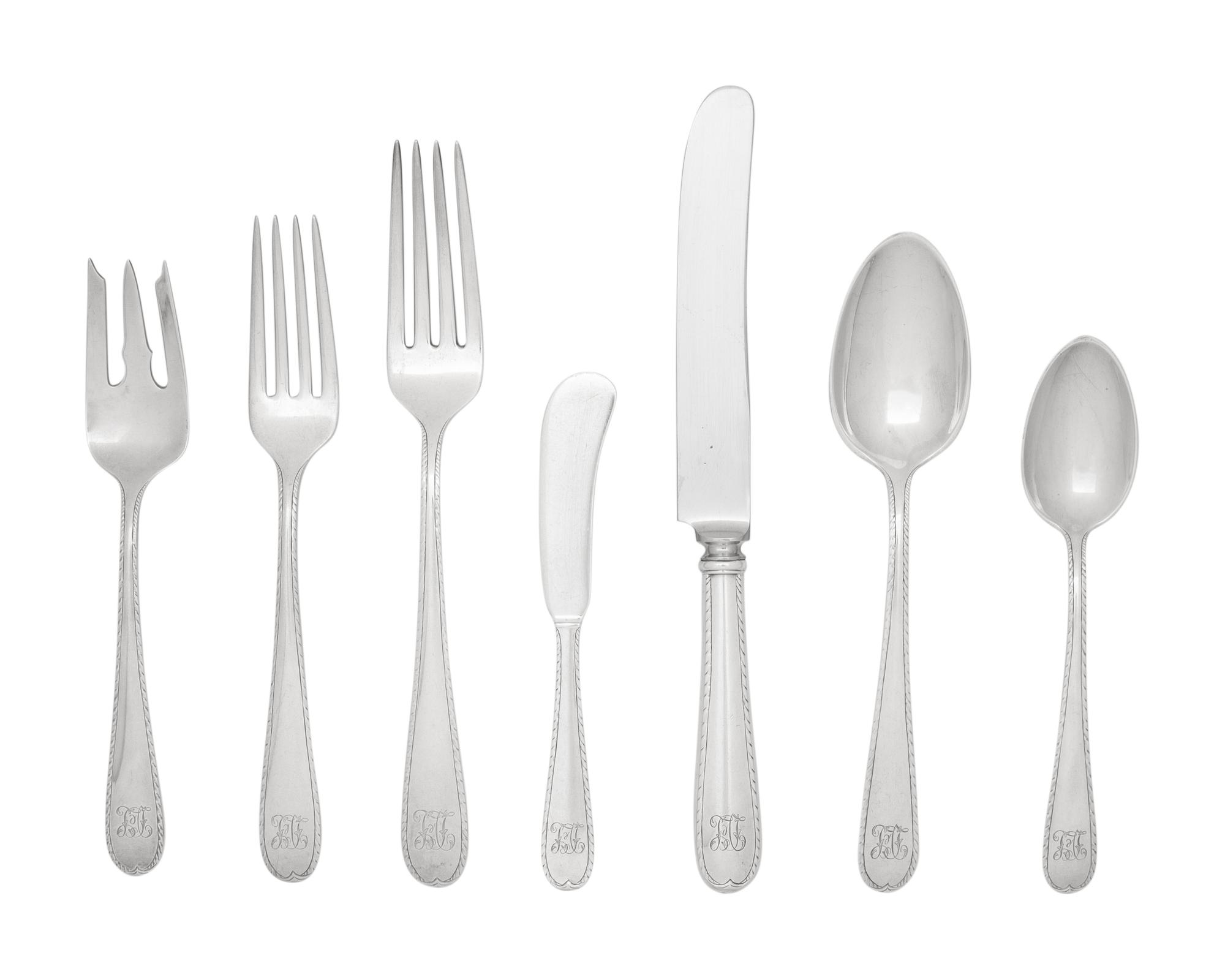 An American Silver Flatware Service