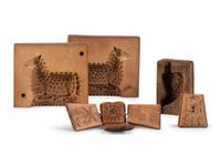 A Group of Wooden Biscuit or Cookie Molds