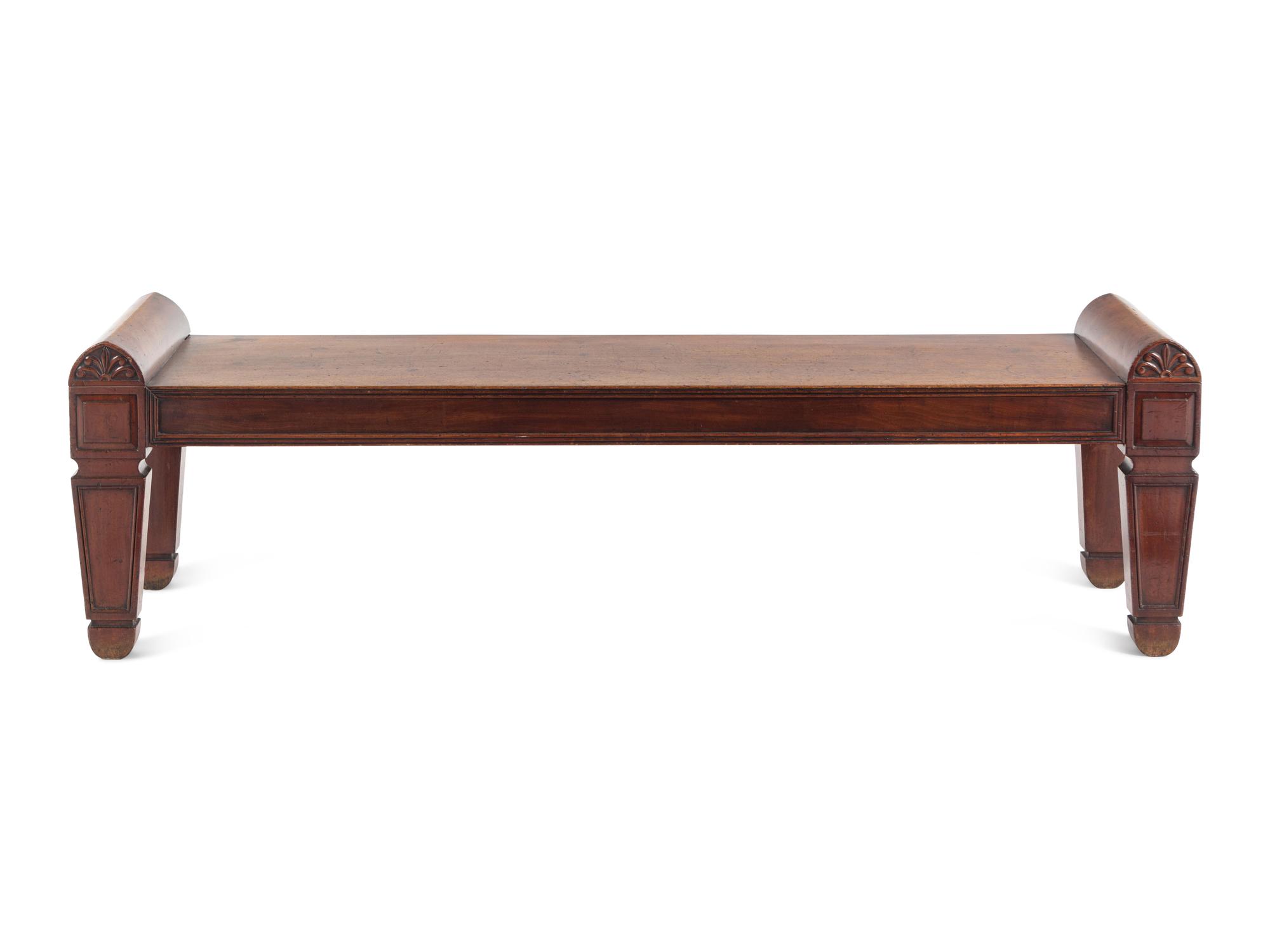 A George IV Mahogany Hall Bench