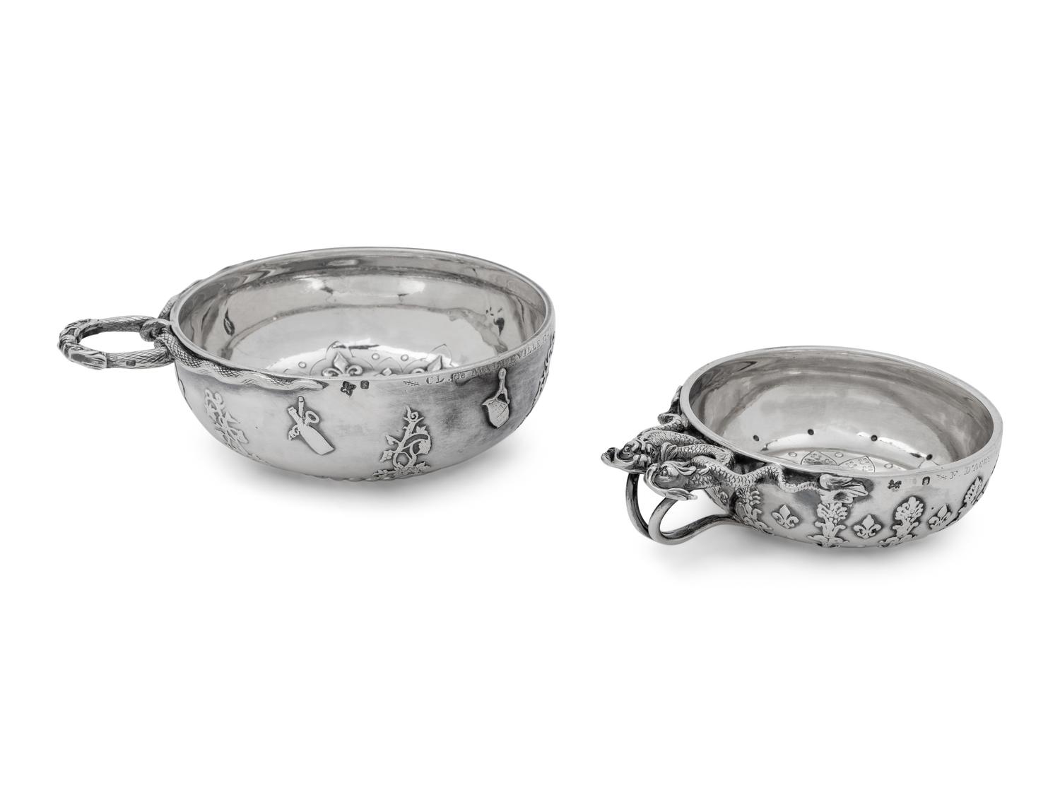 Two French Silver Tastevins