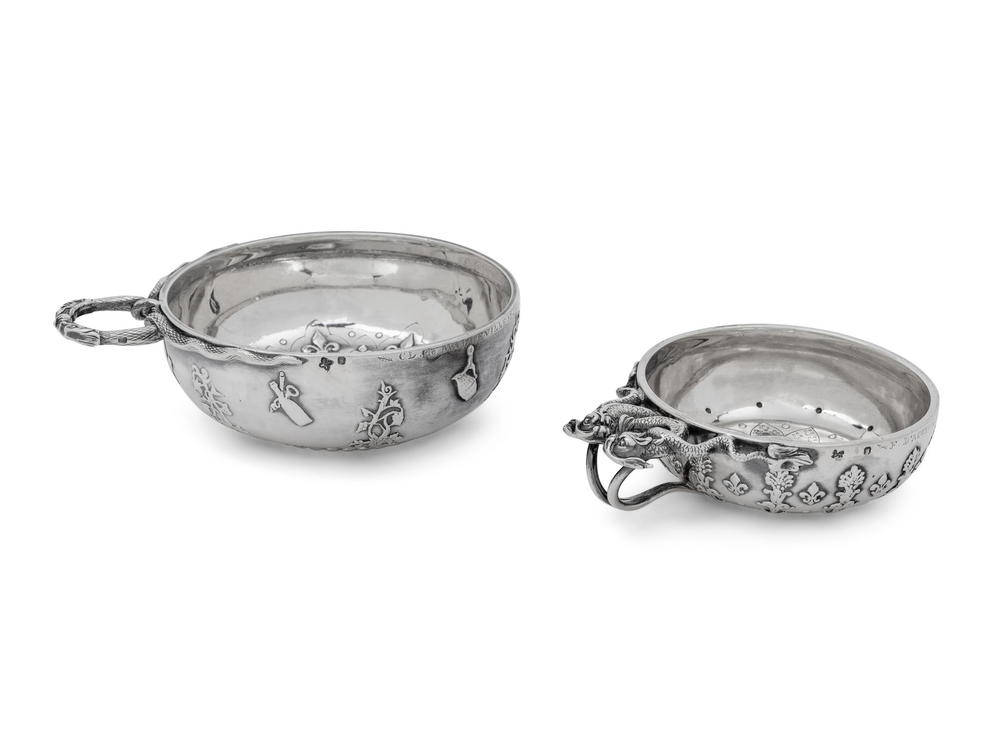 Two French Silver Tastevins