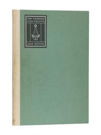 [GRABHORN PRESS]. ZEITLIN, Jake (1902-1987). For Whispers and Chants . San Francisco: The Lantern press at the Grabhorn Press, 1927.