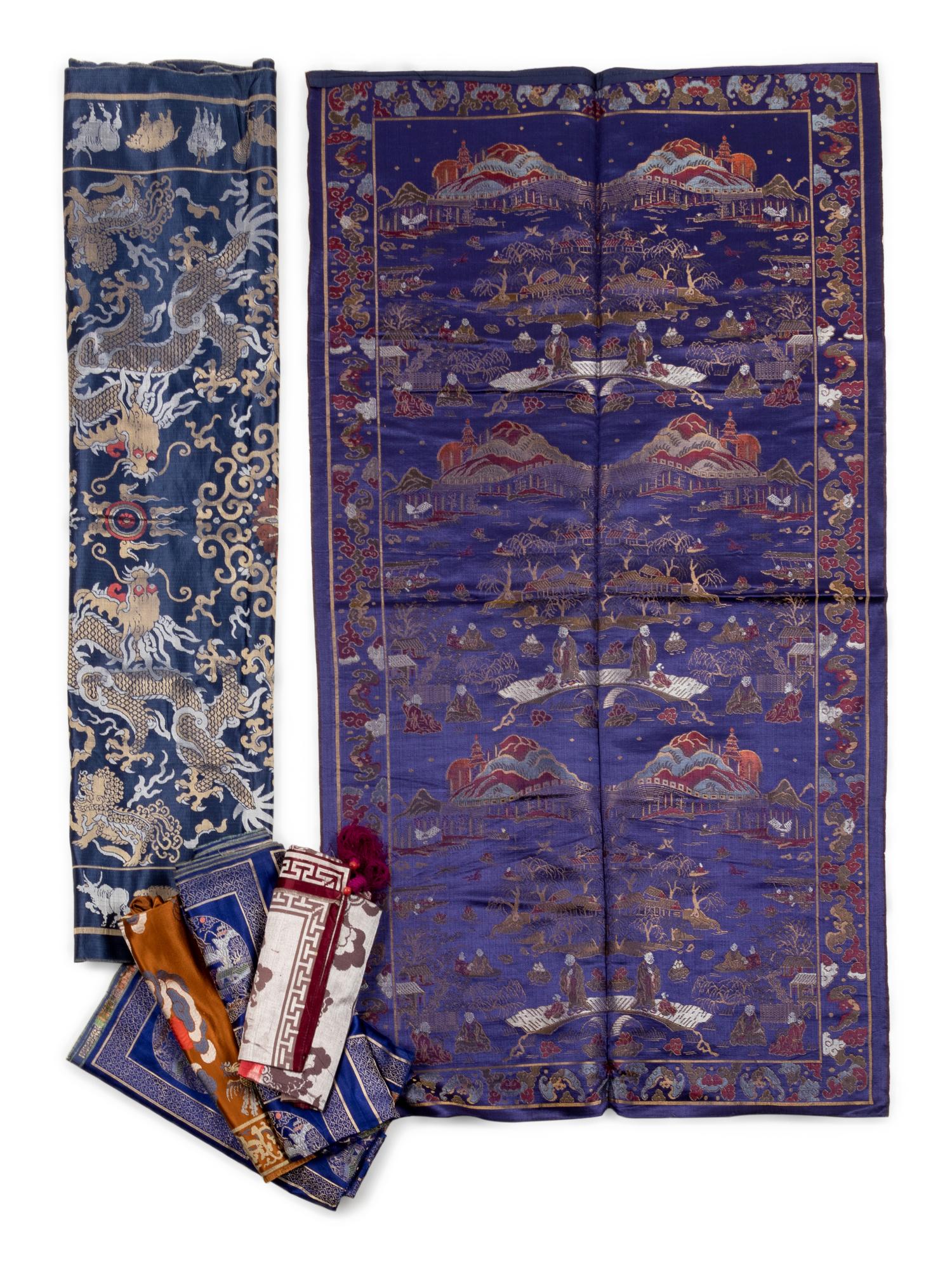 Twenty Five Chinese Embroidered Silk Panels