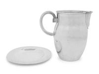 A Mexican Silver Water Pitcher and Tray
