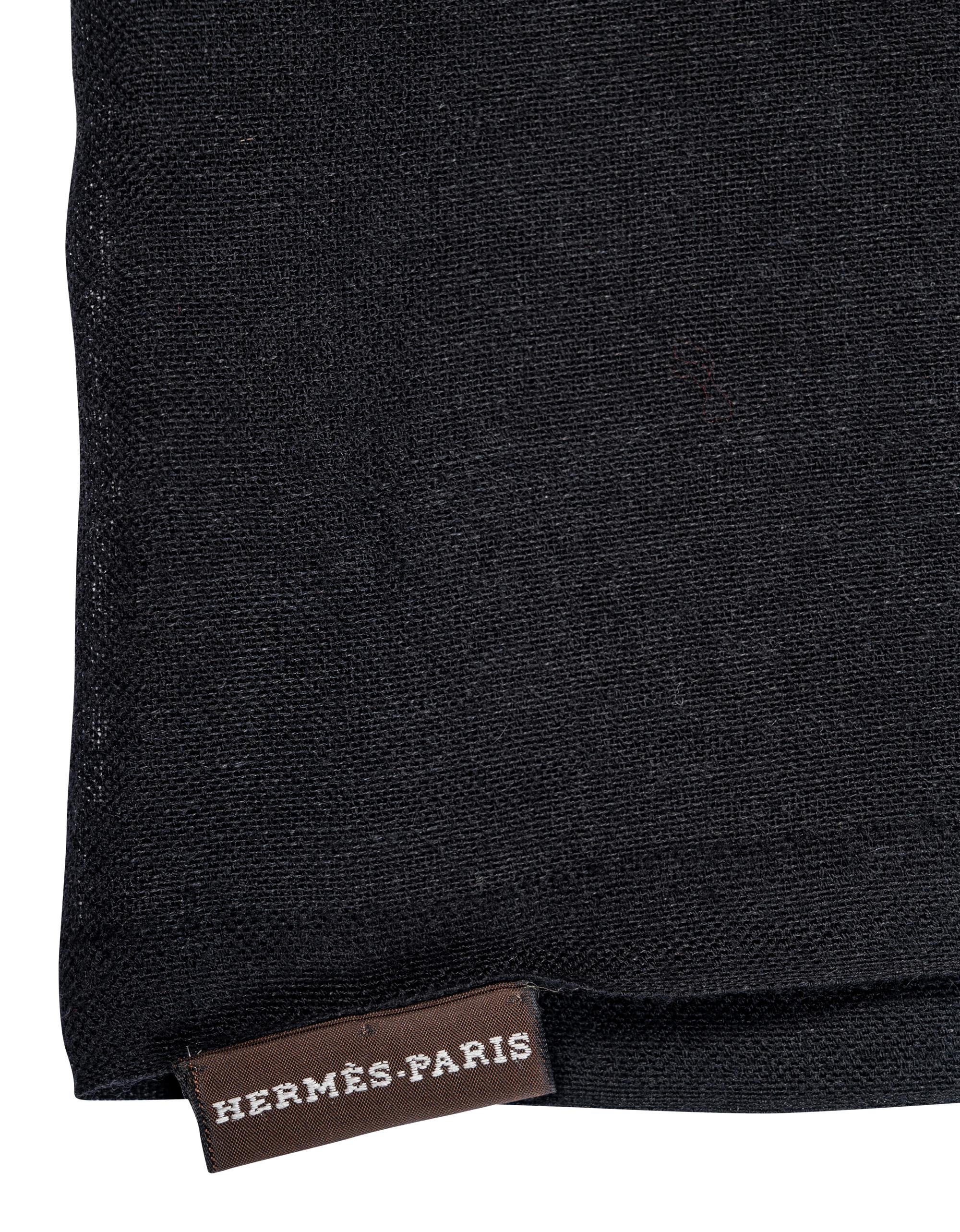 Two Cashmere Scarves: One Giorgio Armani, One Hermès