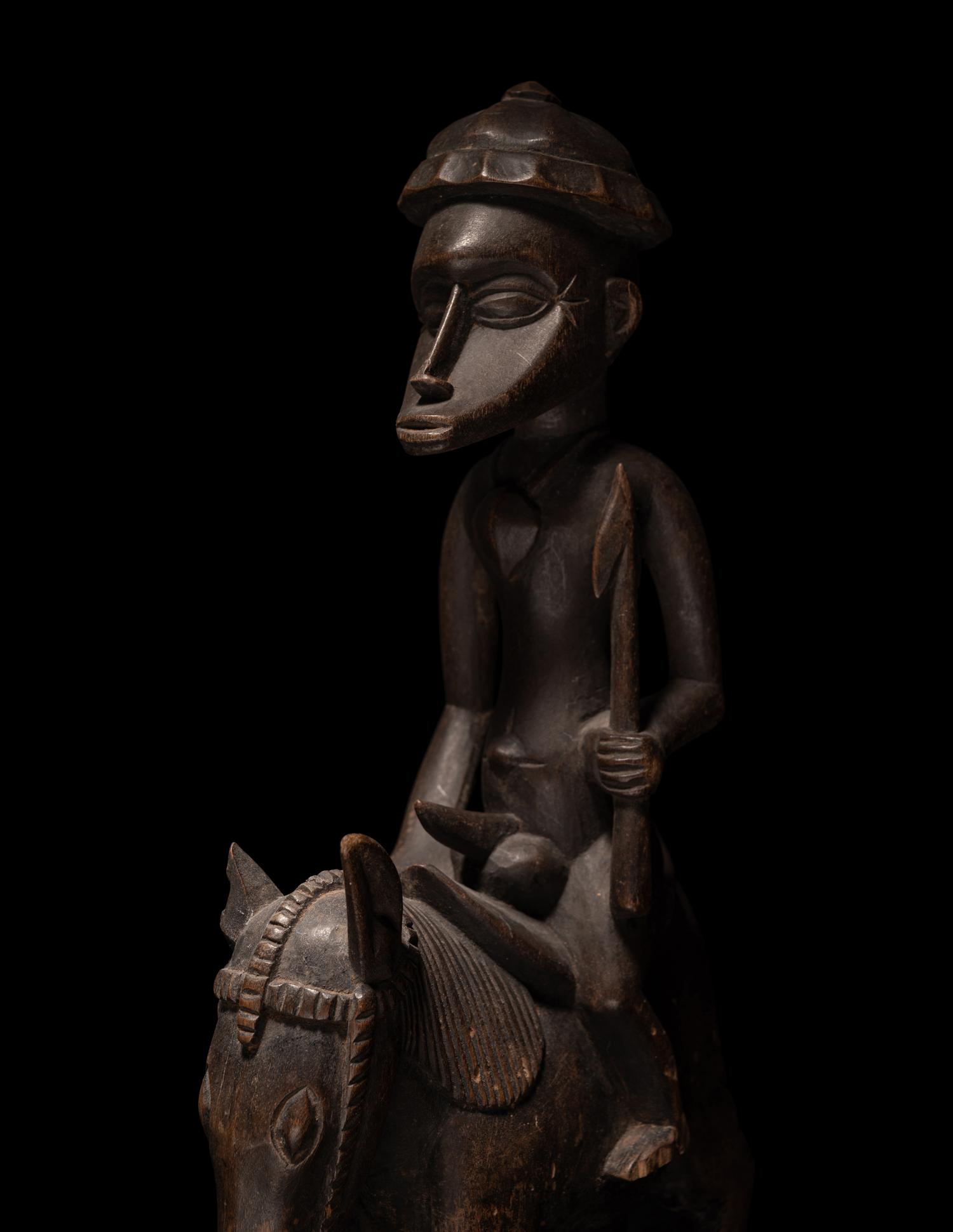A Senufo Wood Equestrian Figure
