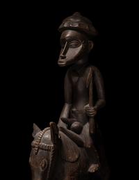 A Senufo Wood Equestrian Figure