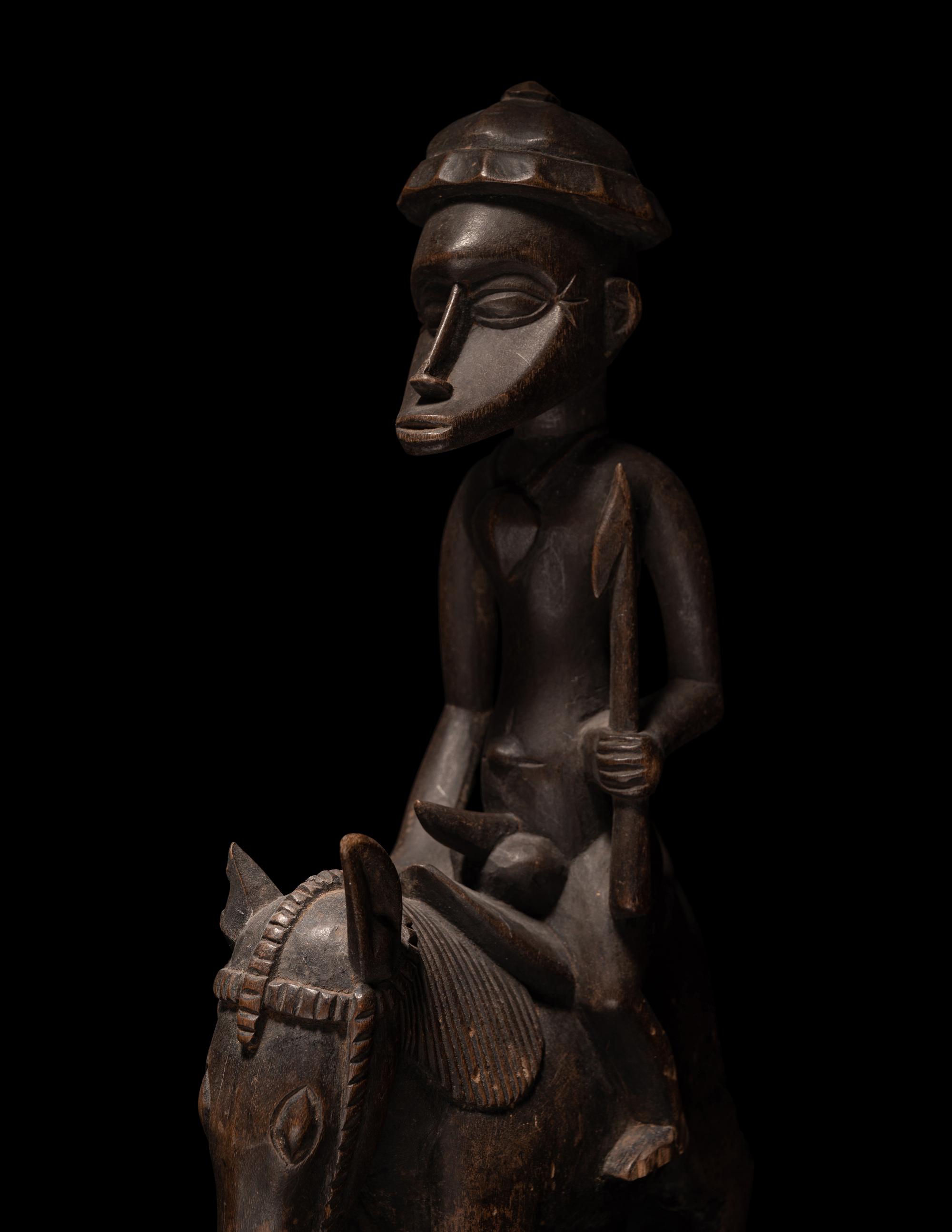 A Senufo Wood Equestrian Figure