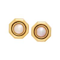 CRAIG DRAKE, CULTURED MABÉ PEARL CLIP EARRINGS