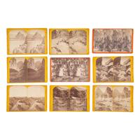 [EARLY PHOTOGRAPHY] -- [CRONAU, Rudolf]. A group of 34 assorted stereoviews featuring landscapes and manmade structures around the world, with a concentration on the American west, collected by artist Rudolf Cronau.