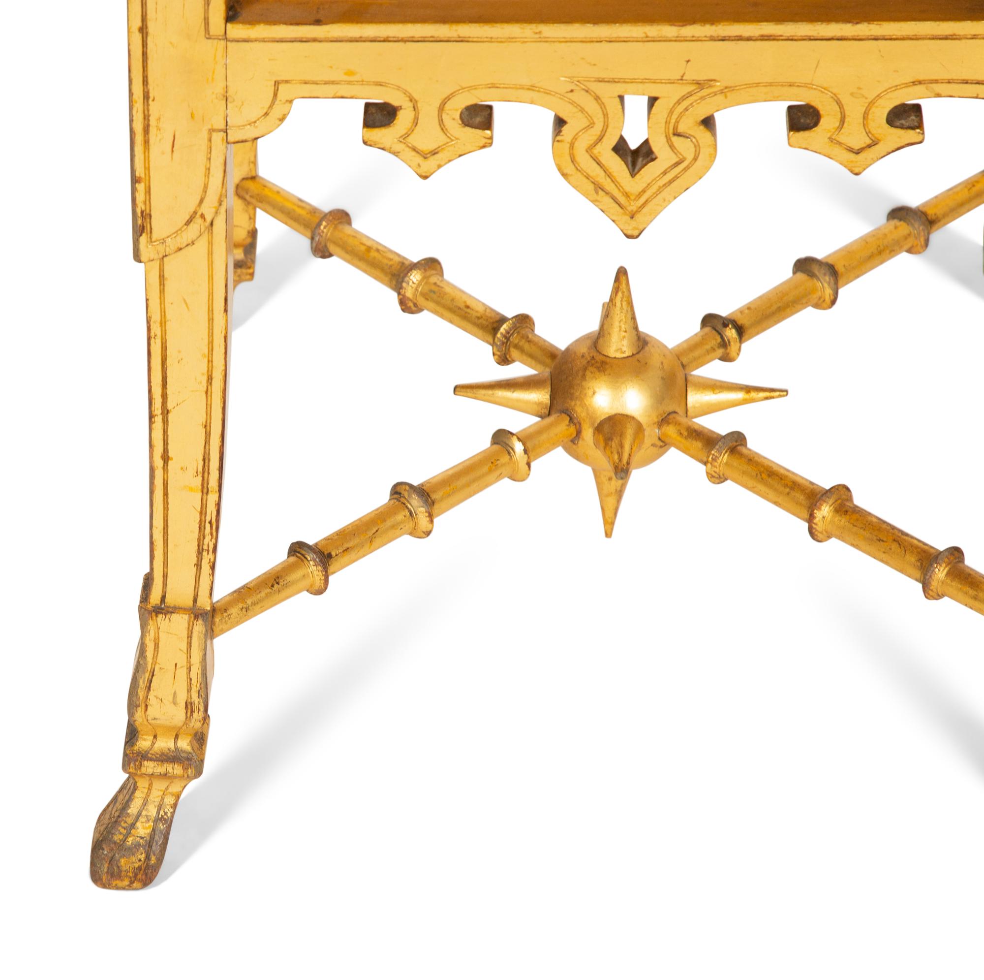 A Northern European Giltwood Stool