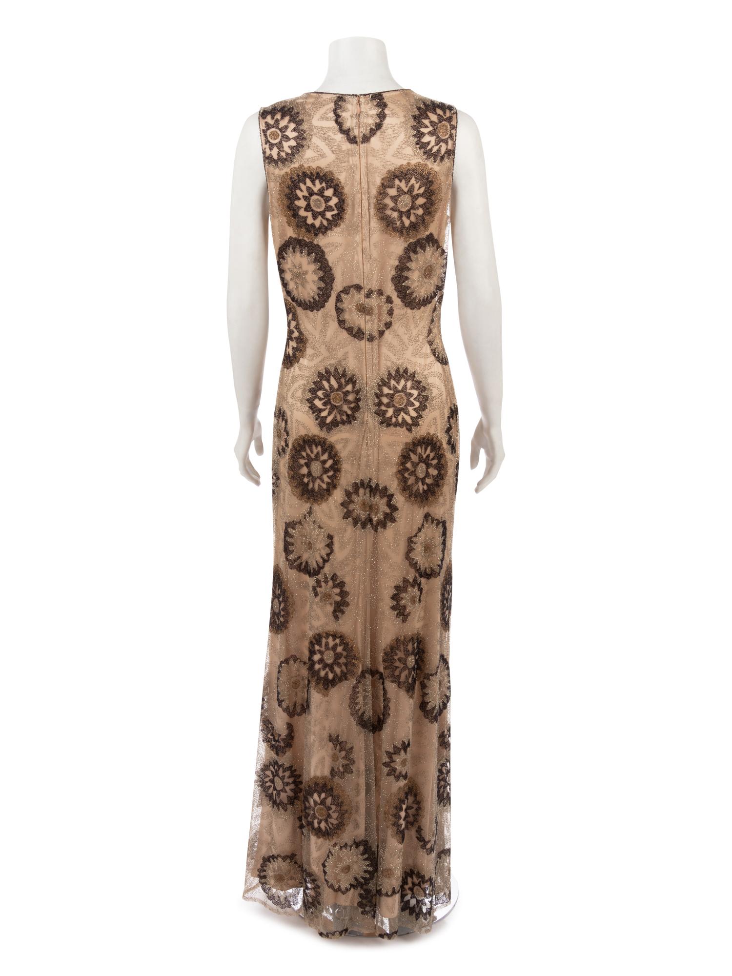 Naeem Khan Beaded Evening Dress