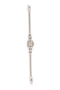 OMEGA, 18K WHITE GOLD AND DIAMOND WATCH