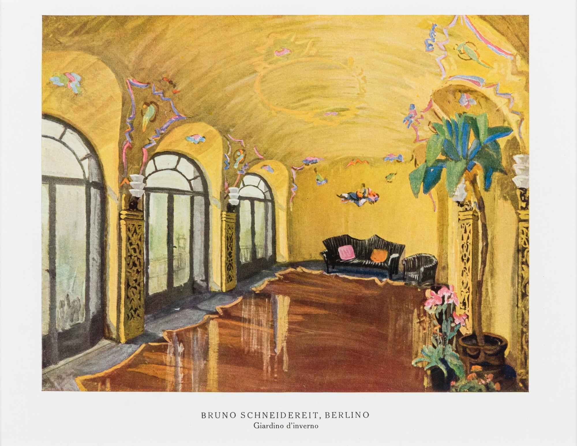 Eight Lithographs Depicting Interiors — 20TH CENTURY