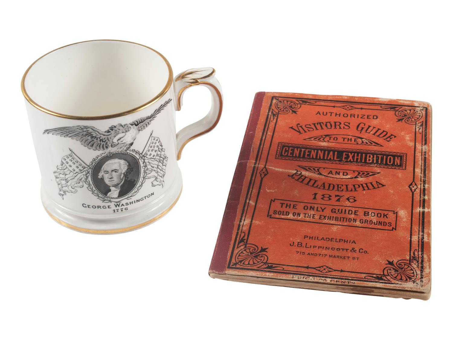 [WORLD'S FAIR]. A collection of 11 items from the 1876 Centennial Exhibition in Philadelphia, highlighted by stevengraph featuring George Washington.