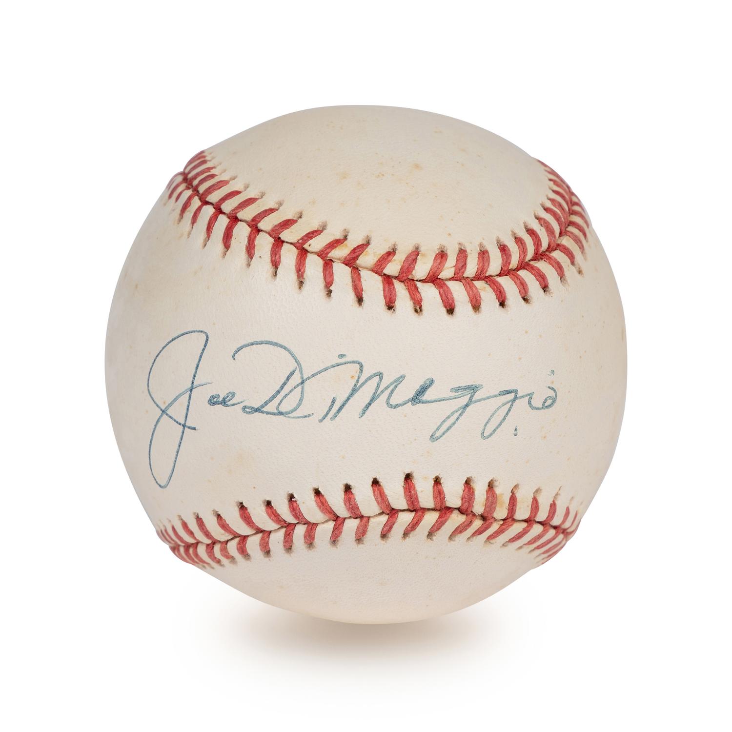 A Joe DiMaggio Single Signed Autograph Baseball (Beckett Authentication Services Letter),