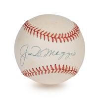 A Joe DiMaggio Single Signed Autograph Baseball (Beckett Authentication Services Letter),