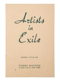 [ARTISTS -- SURREALISTS]. Catalogue for "Artists in Exile" exhibition, held at Pierre Matisse Gallery beginning 3 March 1942. Signed by 14 of the artists, comprising: