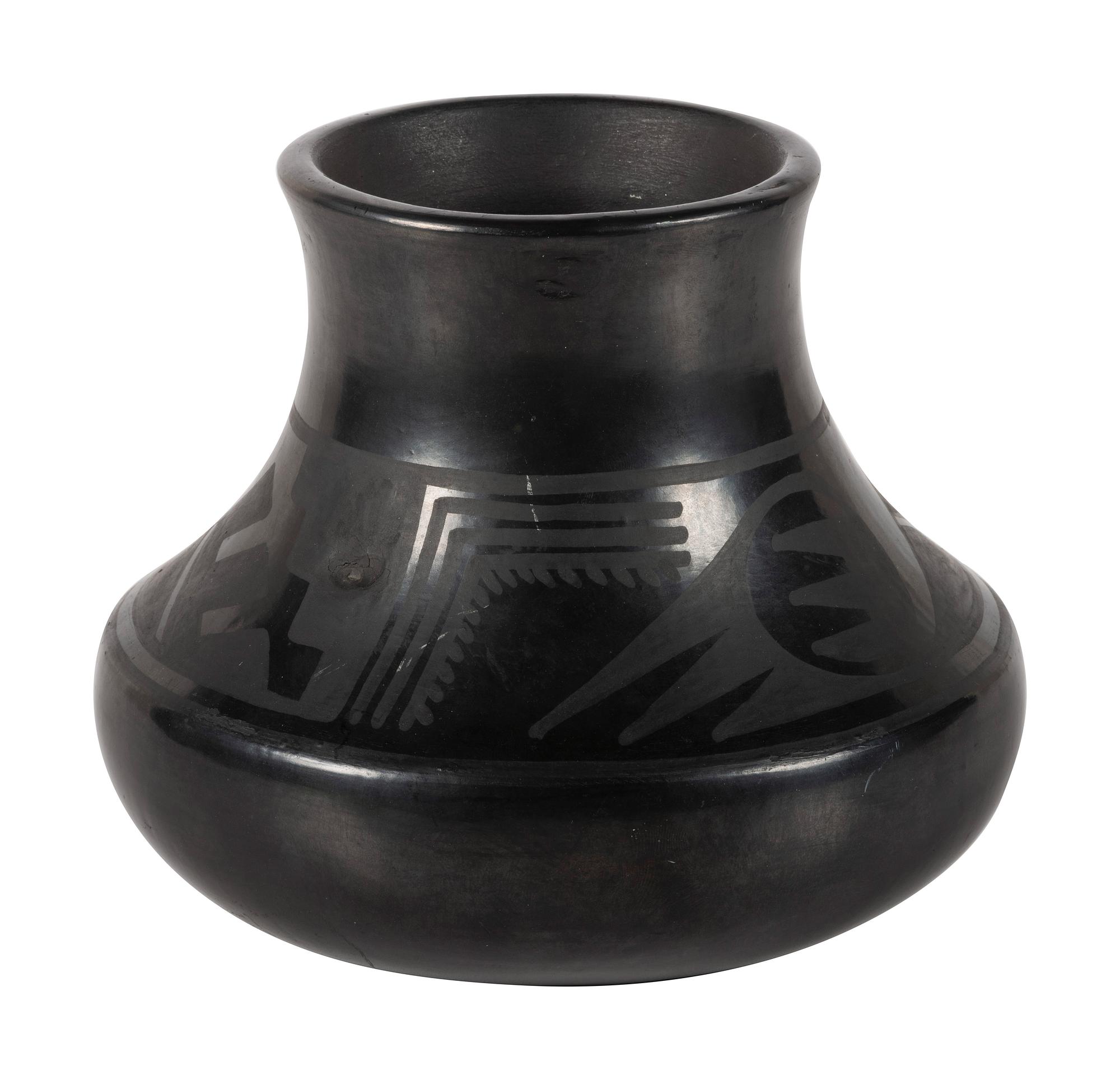 Blackware Pottery Jar