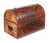 A Leather-Clad and Nailhead-Decorated Box