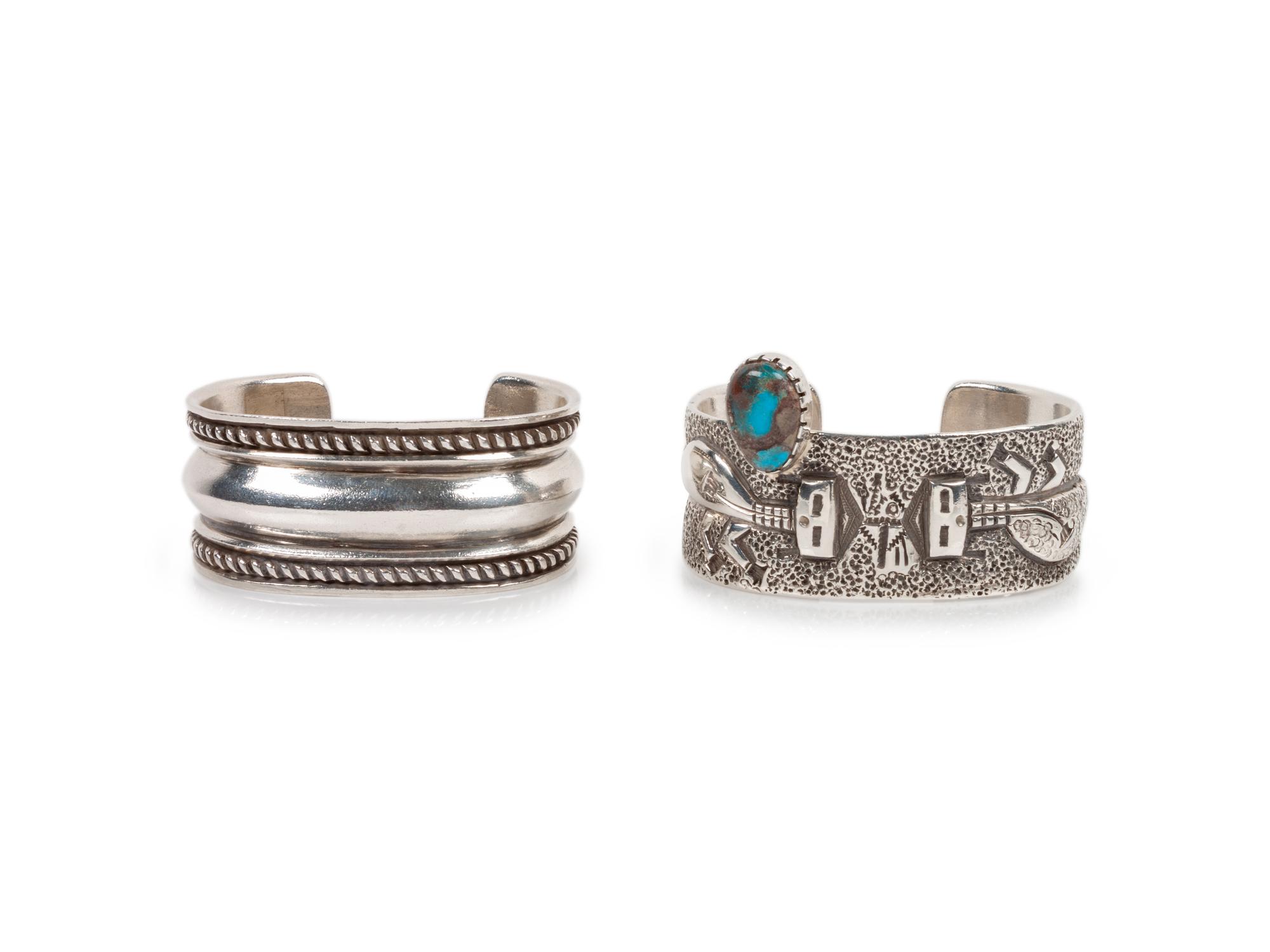 Ingot and Bisbee Turquoise Cuff Bracelet, PLUS