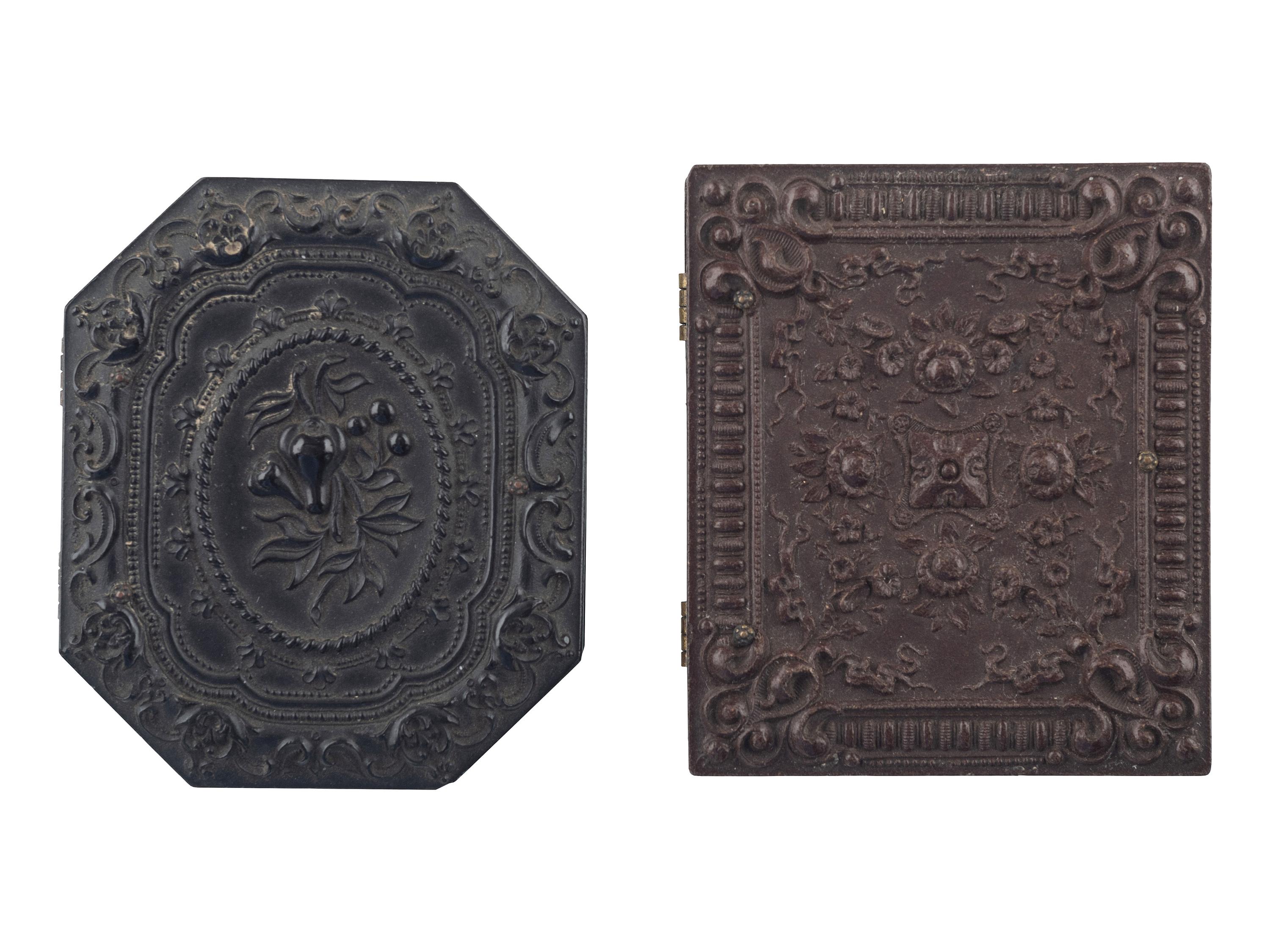 [EARLY PHOTOGRAPHY - PORTRAITURE]. A group of assorted tintypes ambrotypes, paper photographs, and union cases, including:
