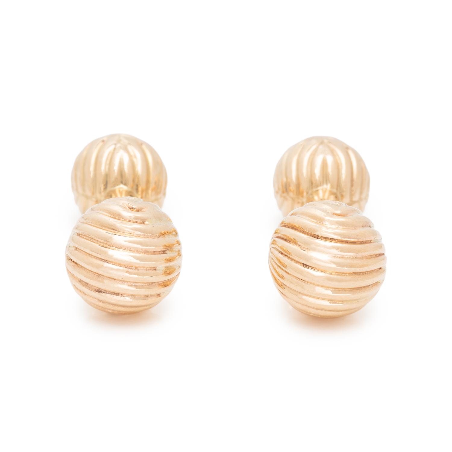 CARTIER, YELLOW GOLD CUFFLINKS