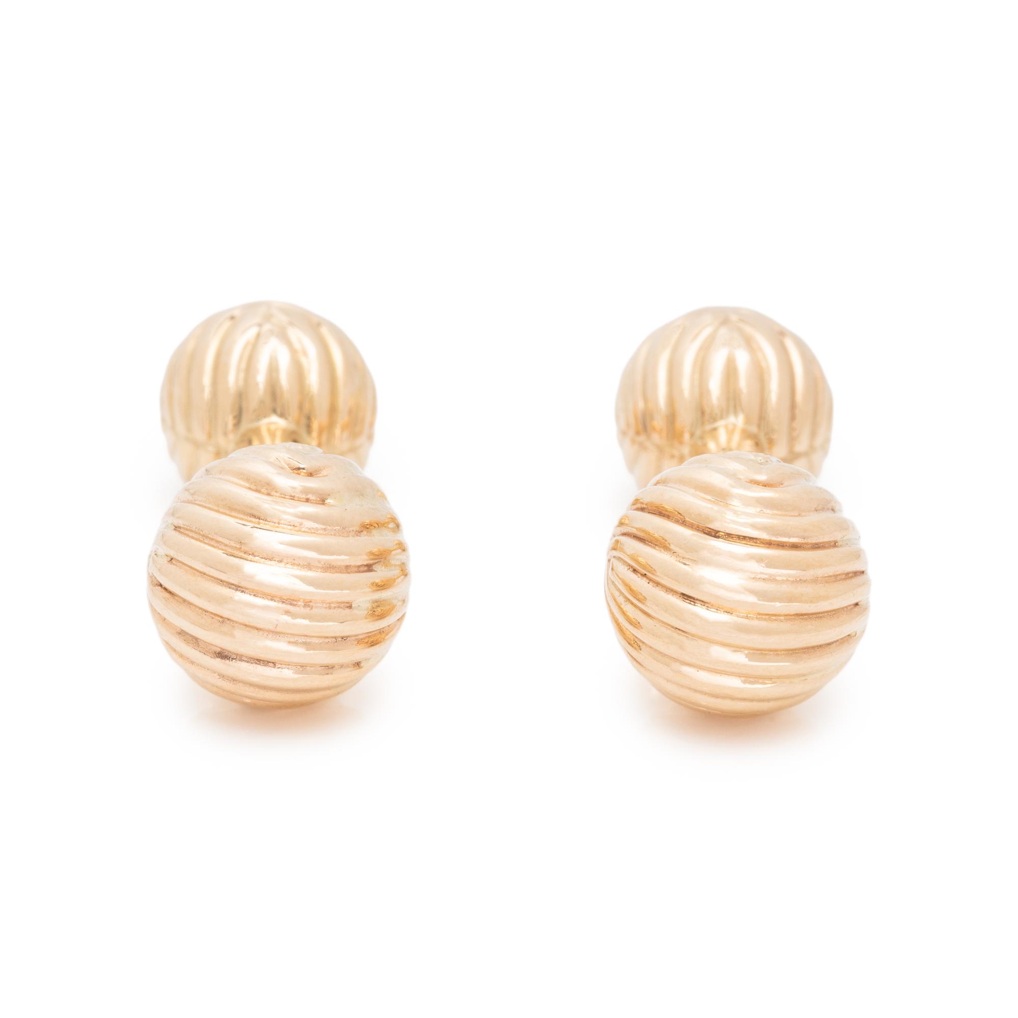 CARTIER, YELLOW GOLD CUFFLINKS