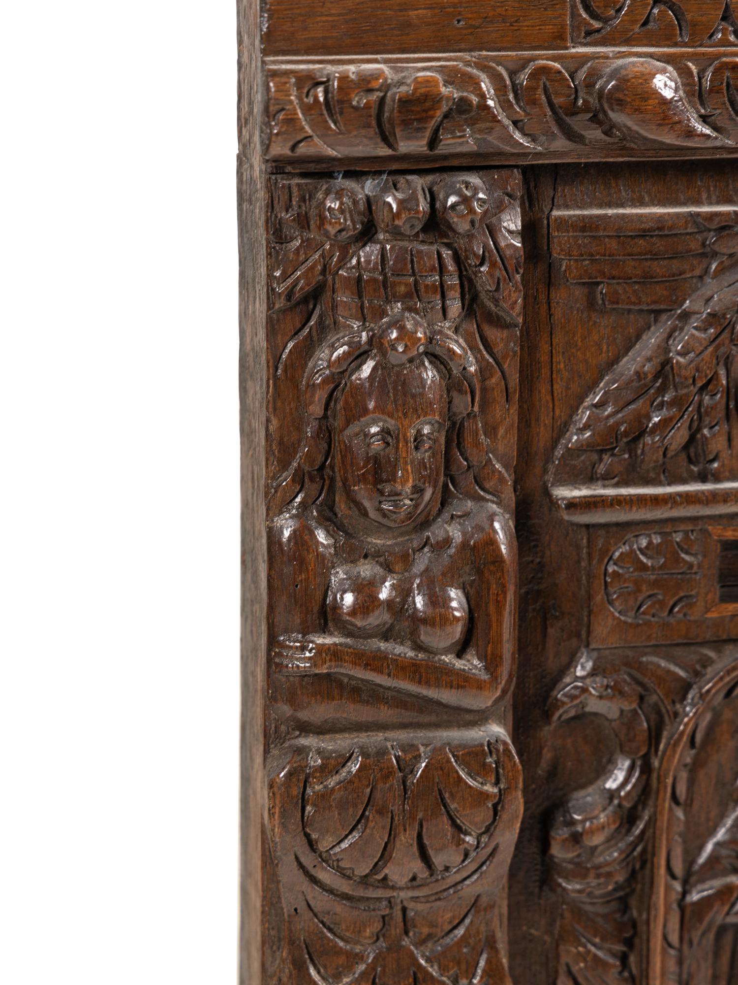 An English Carved Oak Panel