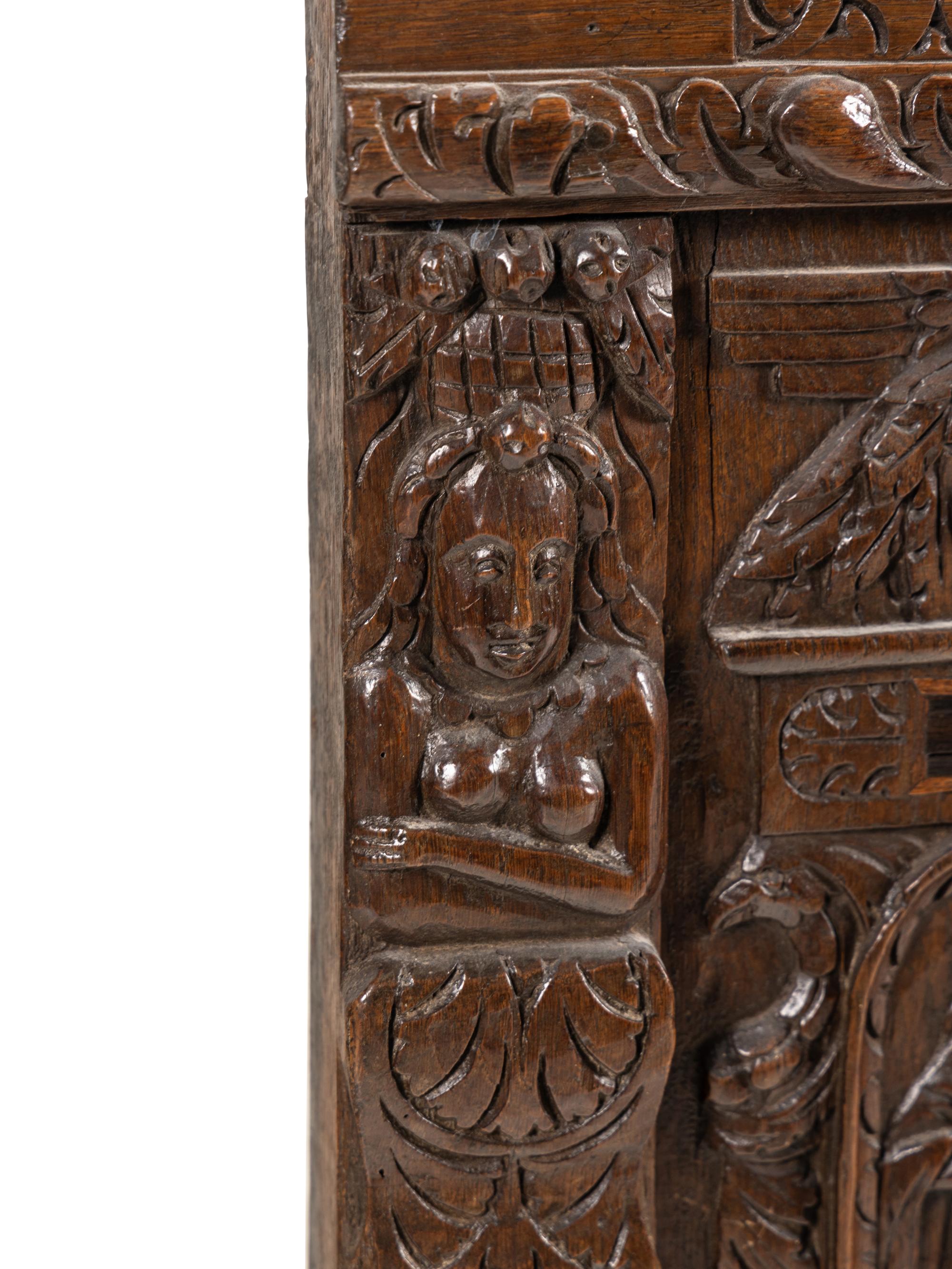 An English Carved Oak Panel