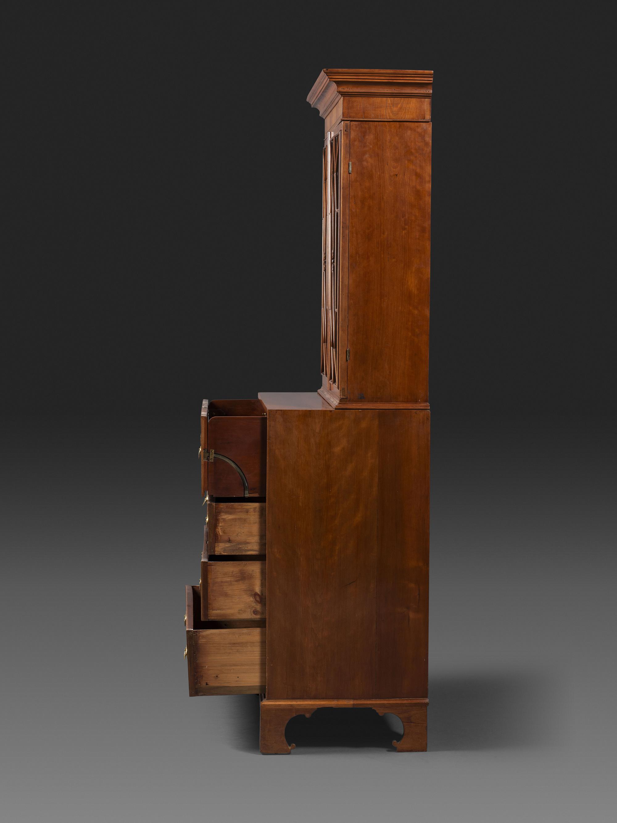 A Federal Inlaid and Figured Cherrywood Cabinet