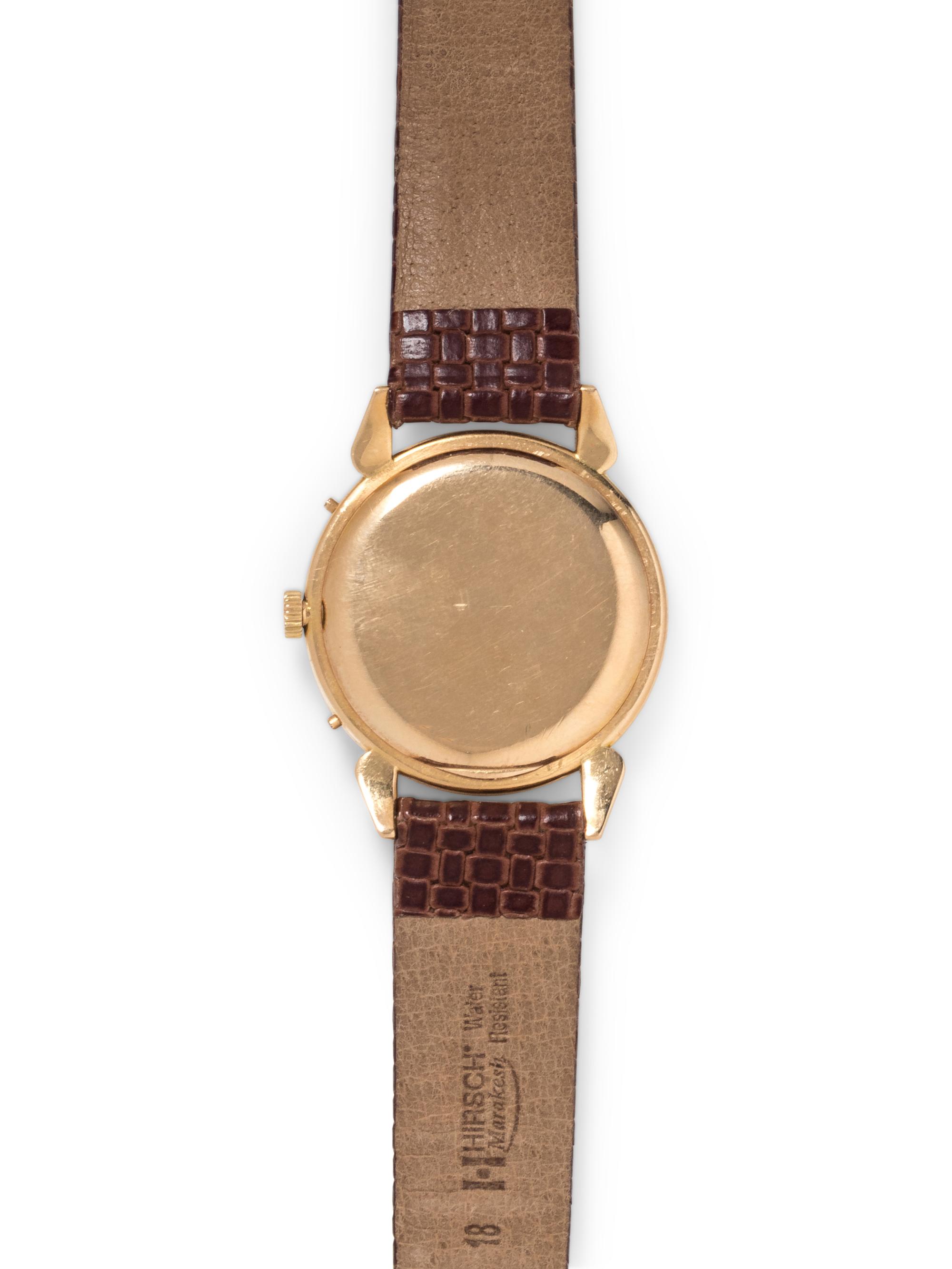 MOVADO, VINTAGE, 18K YELLOW GOLD 'TRIPLE DATE' WRISTWATCH