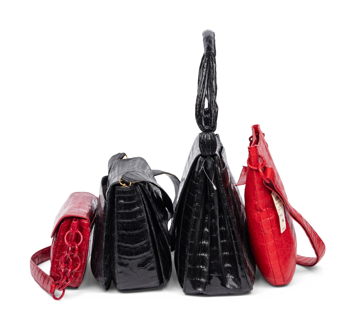 Nancy Gonzalez, Four Red & Black Bags