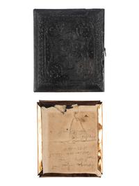 [CIVIL WAR]. A group of 3 photographs incl. a sixth plate ruby ambrotype of a Civil War colonel, a post-Mexican War sixth plate ambrotype, and GAR photograph.